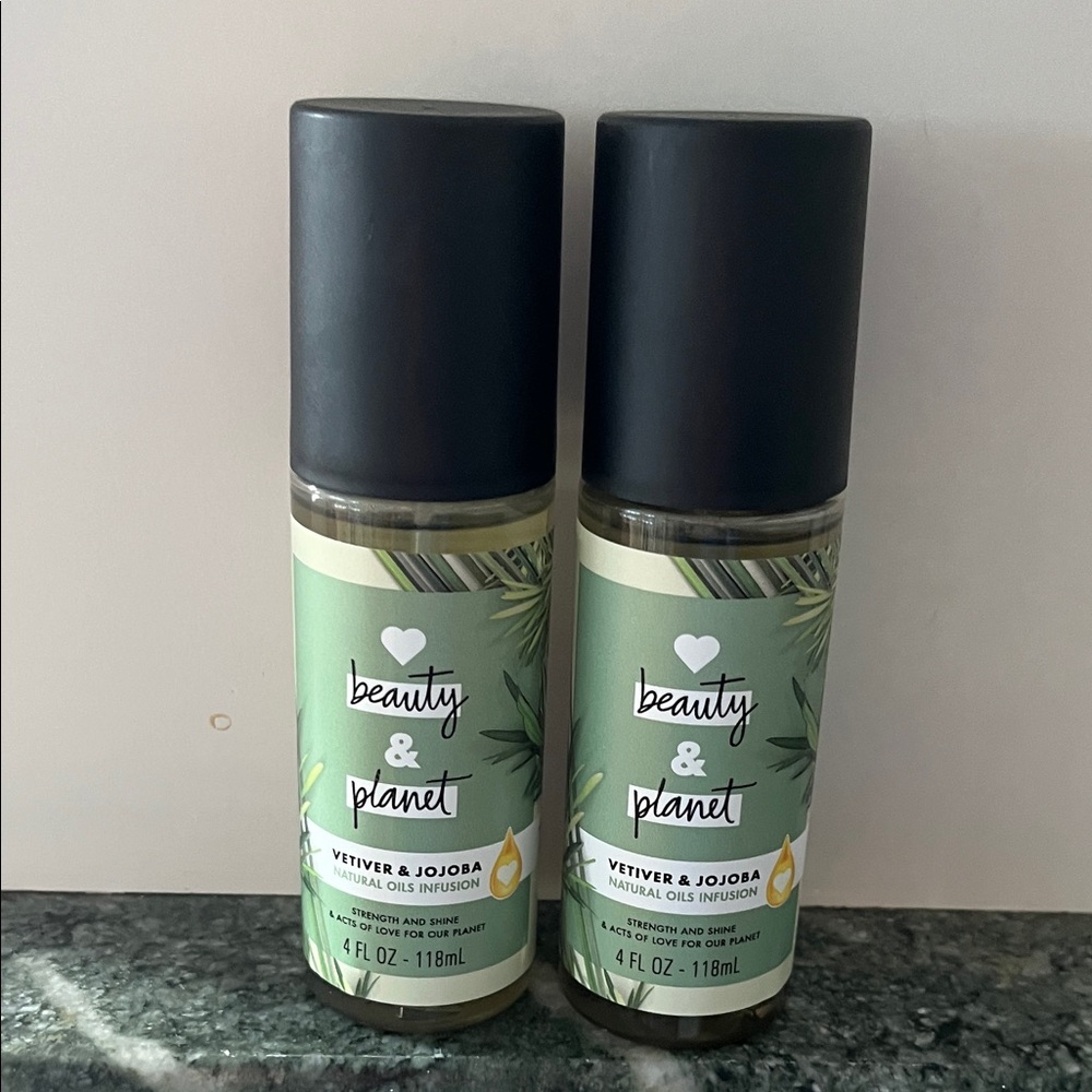 Set of 2 Beauty & Planet Vetiver & Jojoba Oil Infusion